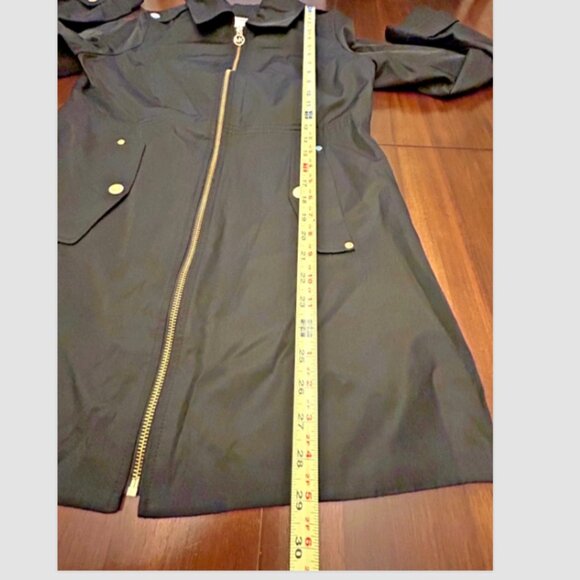 Michael Kors Women's Anorak Black Jacket Raincoat Full Zip Black Size Small - Picture 13 of 16